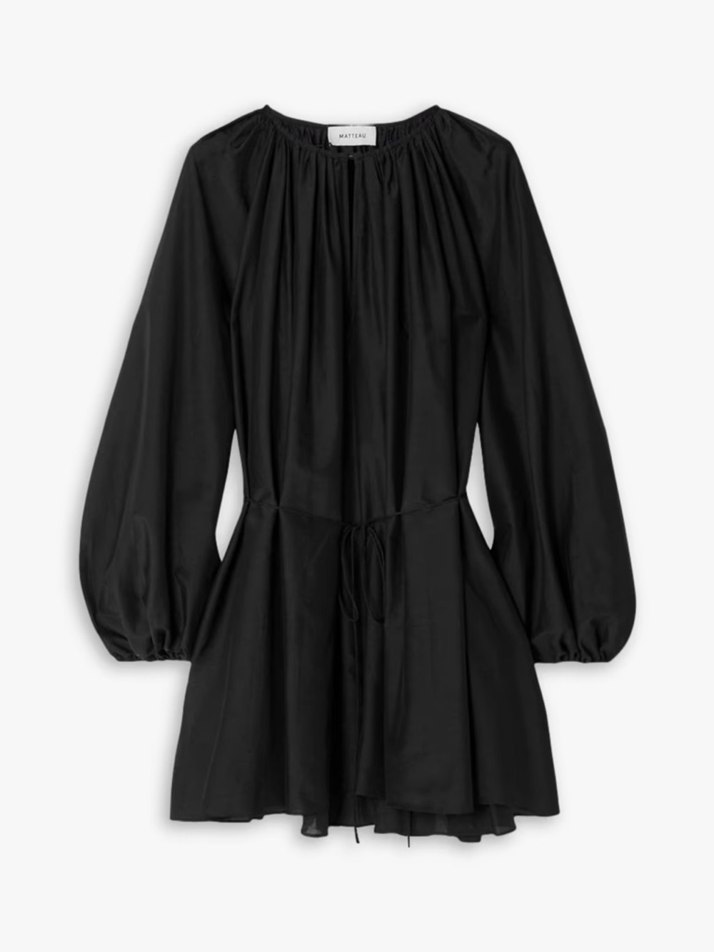 Matteau Cotton and Silk Mini Dress Black 4 (fits 6-8)